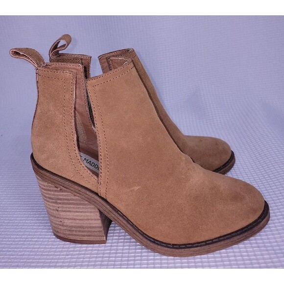 Steve Madden Sharini Brown Suede Ankle Boots Women's US 5.5 - Picture 4 of 7